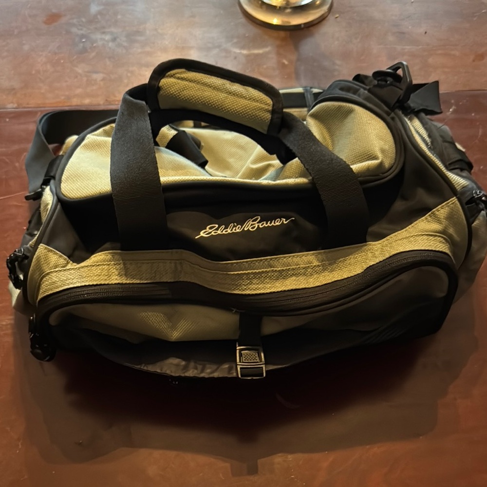 Eddie Bauer Black and Tan Men's Bag